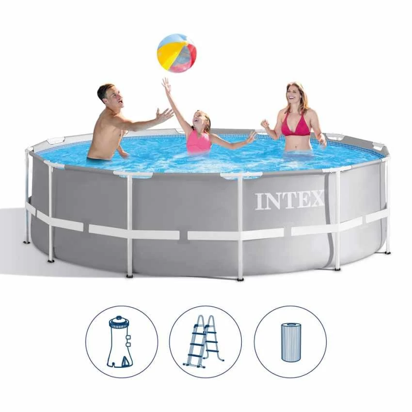 Vízforgatós medence szett, fémvázas 366 x 99 cm - INTEX PRISM FRAME POOL 26716