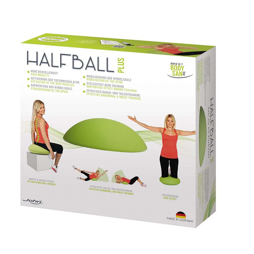 Ralaxációs ülő- és fitnesz labda JOHN HALFBALL PLUS